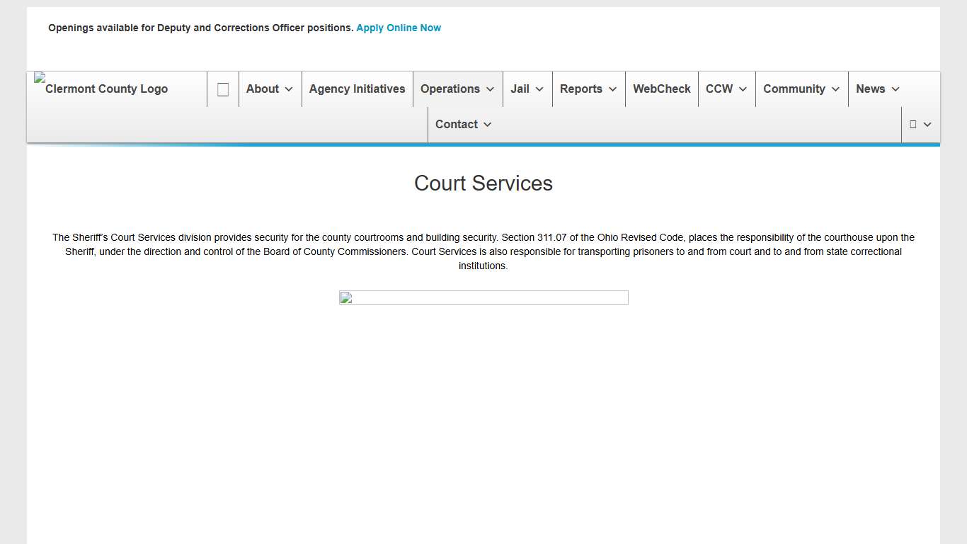 Court Services Clermont County Sheriff